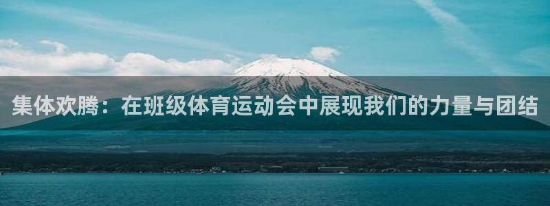 xc体育app官方网站：集体欢腾：在班级体育运动会中展现我们的力量与团结